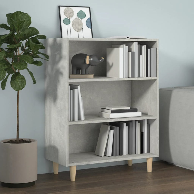 vidaXL betonszürke szerelt fa tálalószekrény 69,5 x 32,5 x 90 cm