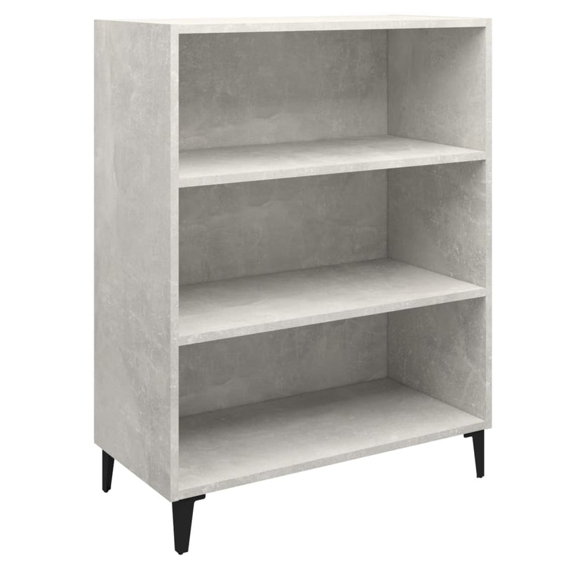 vidaXL betonszürke szerelt fa tálalószekrény 69,5 x 32,5 x 90 cm