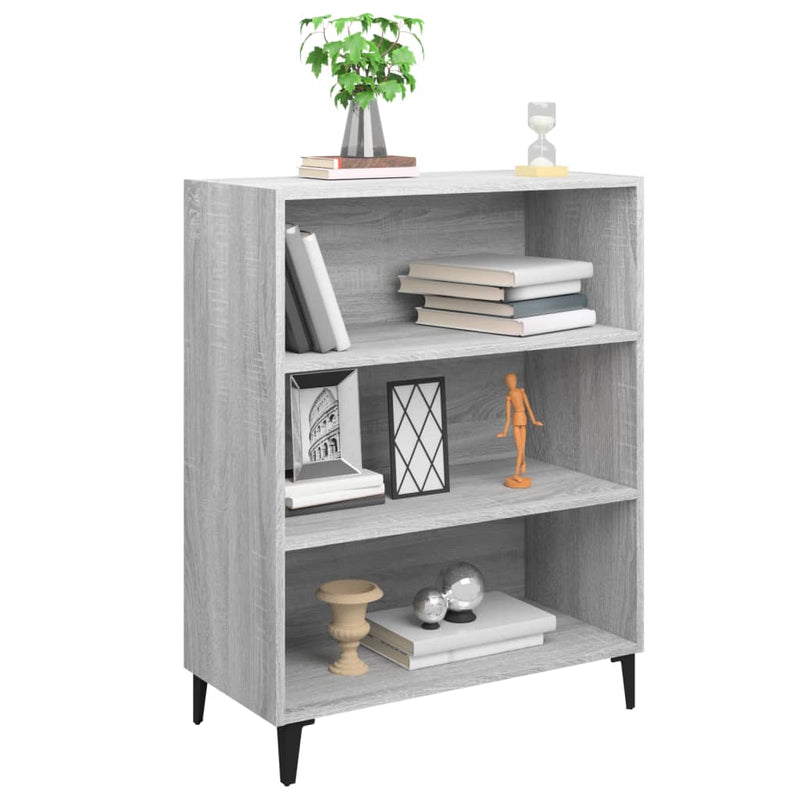 vidaXL betonszürke szerelt fa tálalószekrény 69,5 x 32,5 x 90 cm
