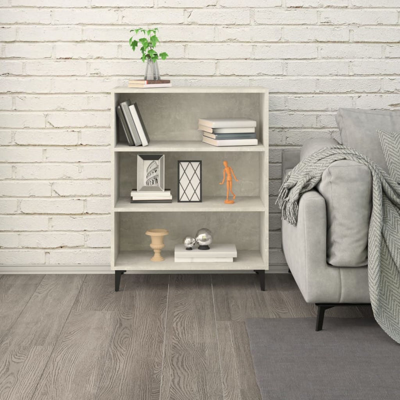 vidaXL betonszürke szerelt fa tálalószekrény 69,5 x 32,5 x 90 cm