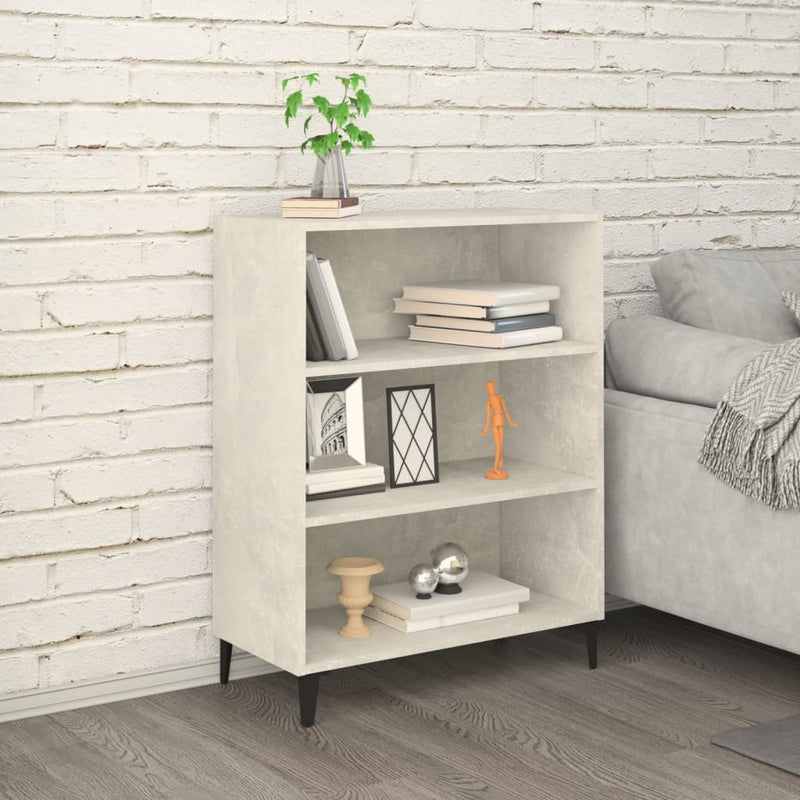 vidaXL betonszürke szerelt fa tálalószekrény 69,5 x 32,5 x 90 cm