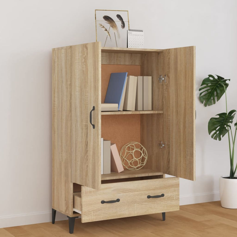 vidaXL sonoma-tölgyszínű szerelt fa magasszekrény 70 x 31 x 115 cm