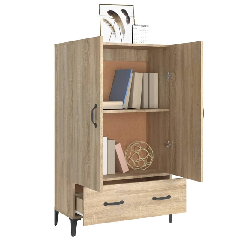 vidaXL sonoma-tölgyszínű szerelt fa magasszekrény 70 x 31 x 115 cm