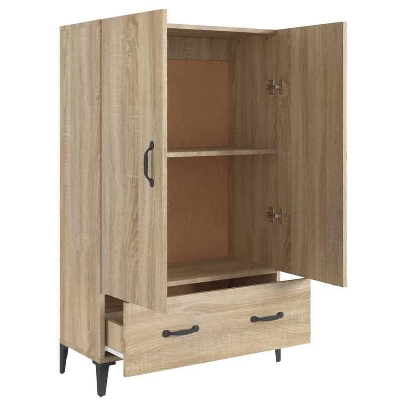 vidaXL sonoma-tölgyszínű szerelt fa magasszekrény 70 x 31 x 115 cm