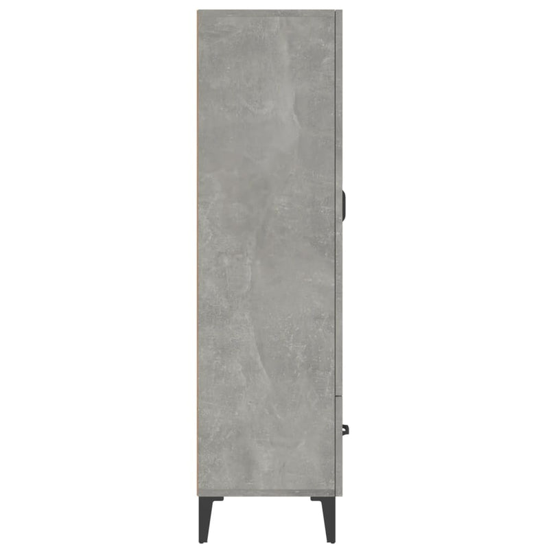 vidaXL betonszürke szerelt fa magasszekrény 70 x 31 x 115 cm