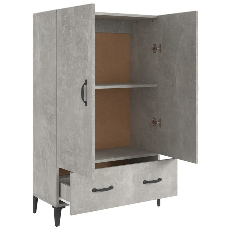 vidaXL betonszürke szerelt fa magasszekrény 70 x 31 x 115 cm
