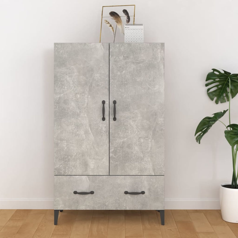 vidaXL betonszürke szerelt fa magasszekrény 70 x 31 x 115 cm