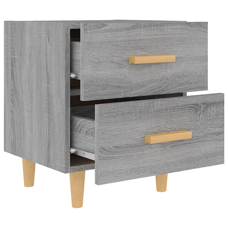vidaXL 2 db szürke sonoma színű éjjeliszekrény 40 x 35 x 47,5 cm