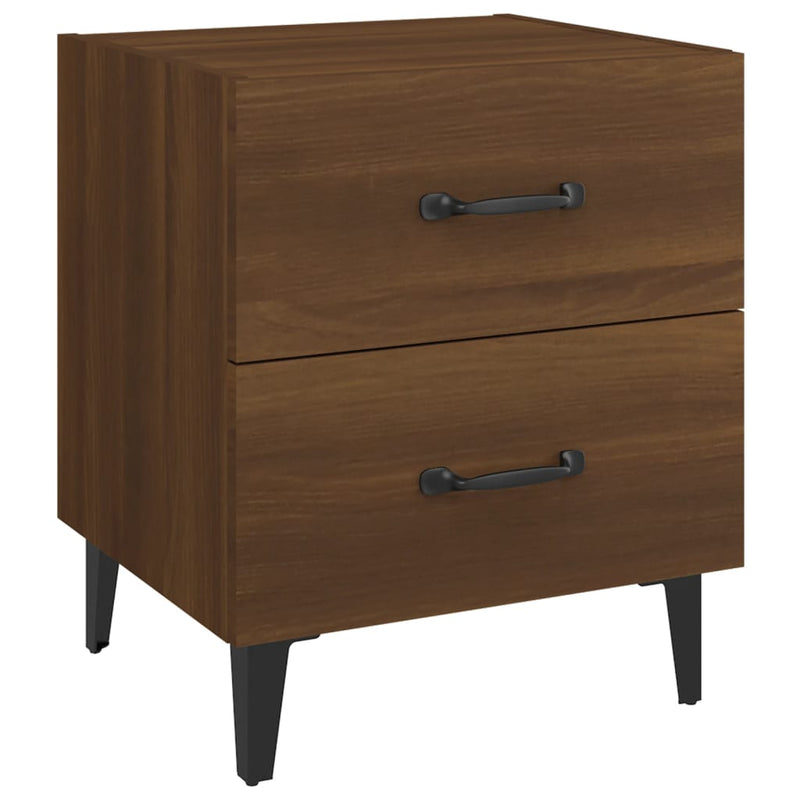 vidaXL 2 db barna tölgy színű éjjeliszekrény 40 x 35 x 47,5 cm