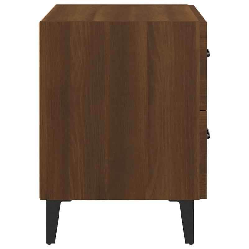 vidaXL 2 db barna tölgy színű éjjeliszekrény 40 x 35 x 47,5 cm