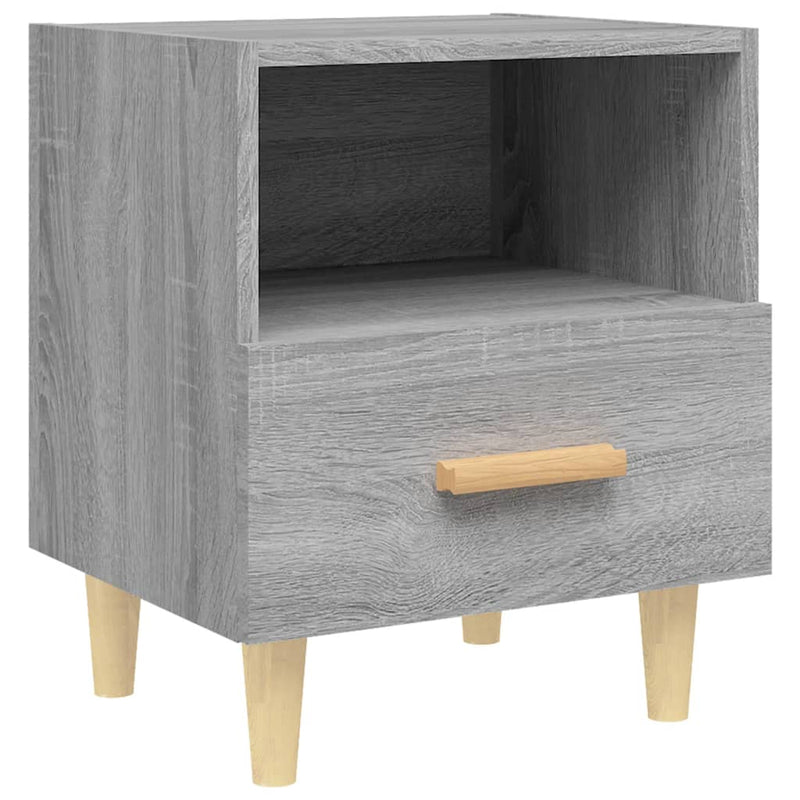 vidaXL 2 db szürke sonoma színű éjjeliszekrény 40x35x47 cm