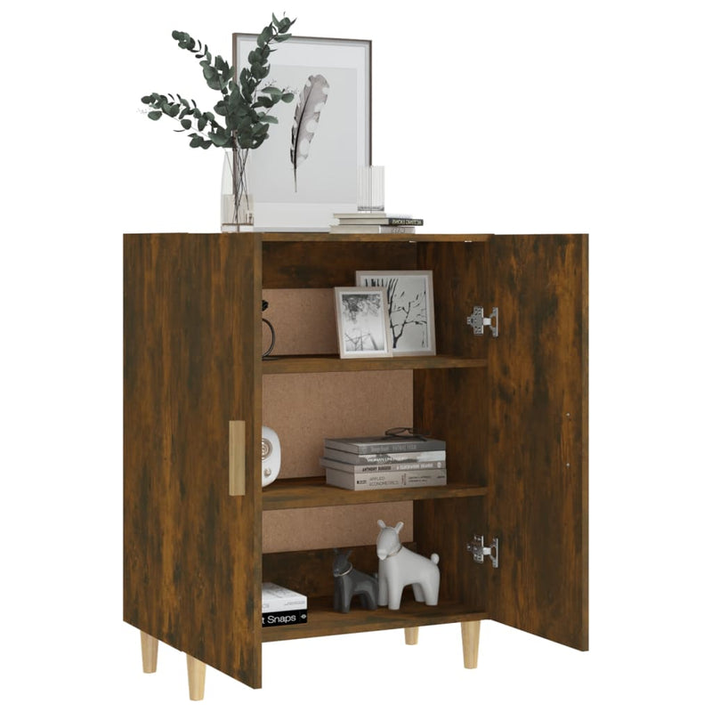 vidaXL füstös tölgyszínű szerelt fa tálalószekrény 70 x 34 x 90 cm