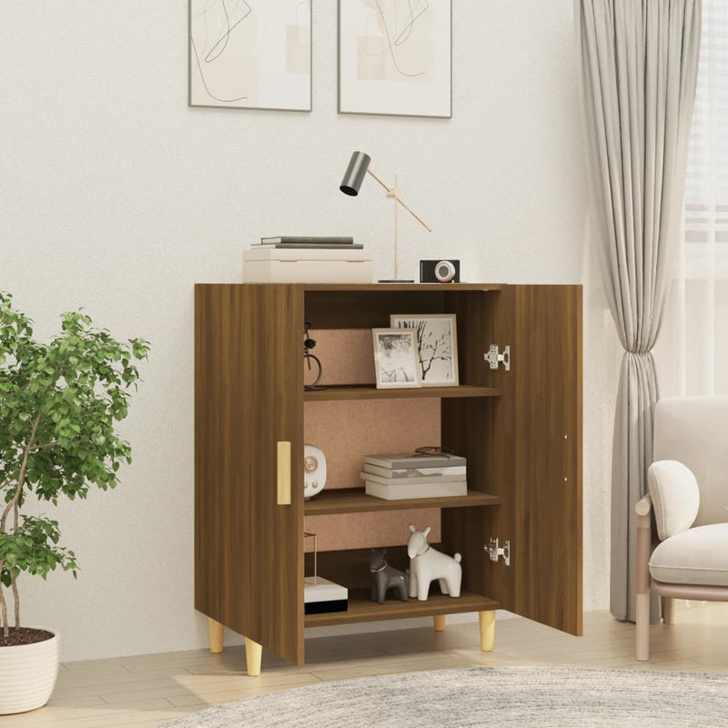 vidaXL barna tölgy színű szerelt fa tálalószekrény 70 x 34 x 90 cm