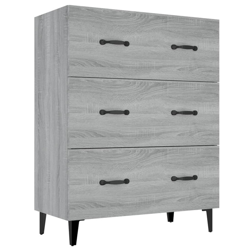 vidaXL szürke sonoma színű szerelt fa tálalószekrény 69,5 x 34 x 90 cm