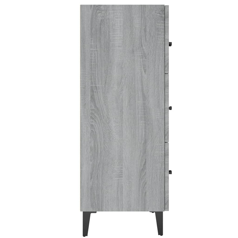 vidaXL szürke sonoma színű szerelt fa tálalószekrény 69,5 x 34 x 90 cm