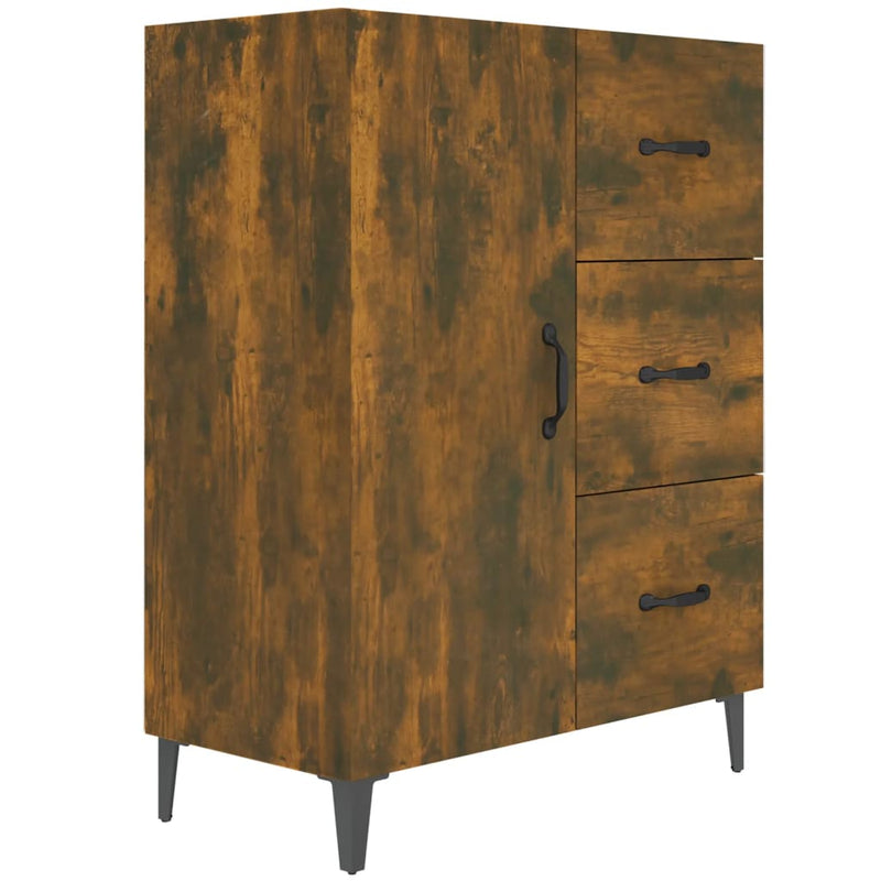 vidaXL füstös tölgy színű szerelt fa tálalószekrény 69,5 x 34 x 90 cm