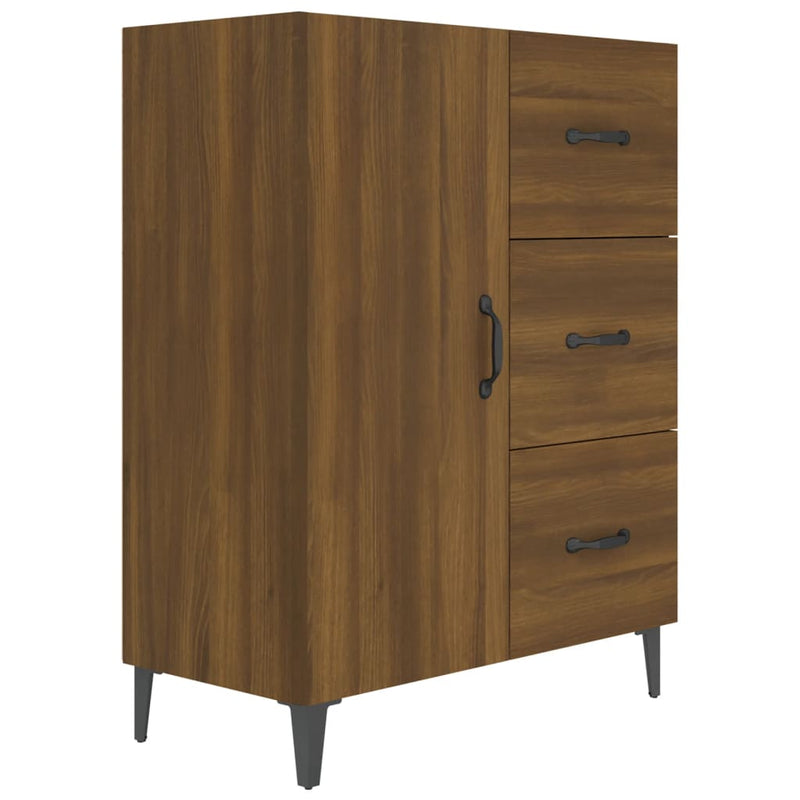 vidaXL barna tölgy színű szerelt fa tálalószekrény 69,5 x 34 x 90 cm