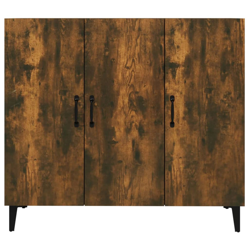 vidaXL füstös tölgy színű szerelt fa tálalószekrény 90 x 34 x 80 cm