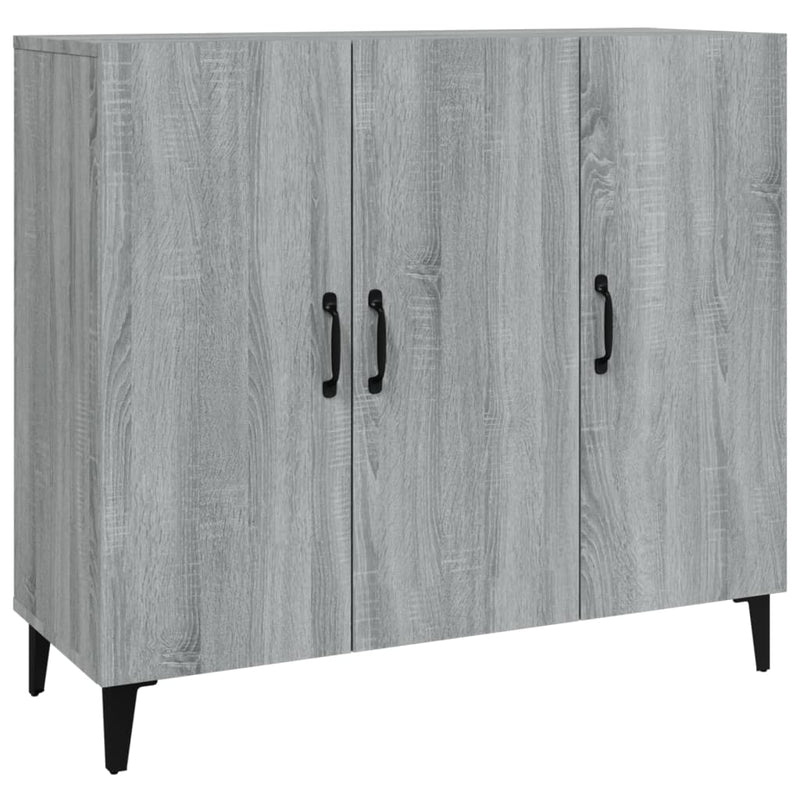 vidaXL szürke sonoma színű szerelt fa tálalószekrény 90 x 34 x 80 cm
