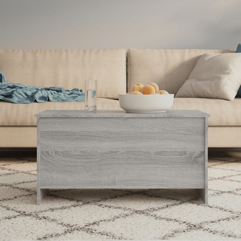 vidaXL szürke sonoma színű szerelt fa dohányzóasztal 102x55,5x52,5 cm