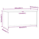 vidaXL szürke sonoma színű szerelt fa dohányzóasztal 102x55,5x52,5 cm