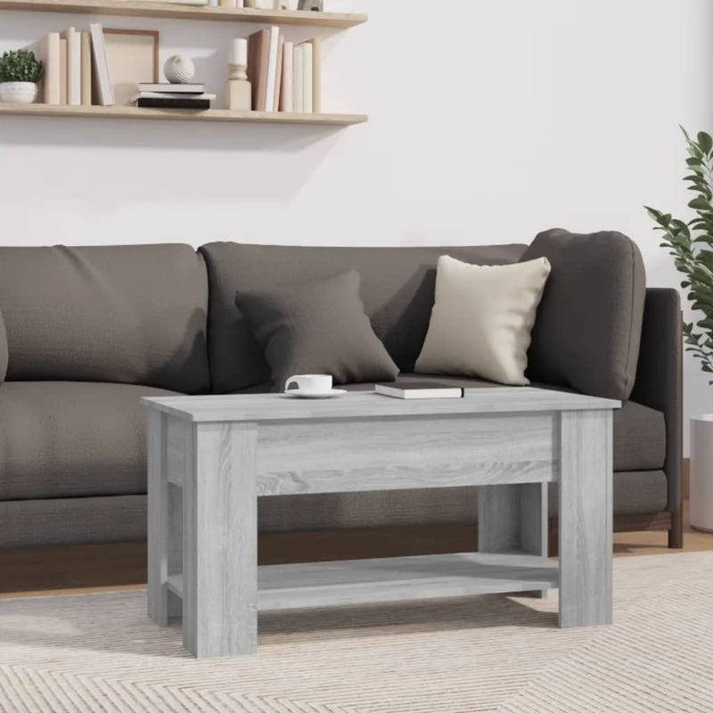 vidaXL szürke sonoma színű szerelt fa dohányzóasztal 101x49x52 cm