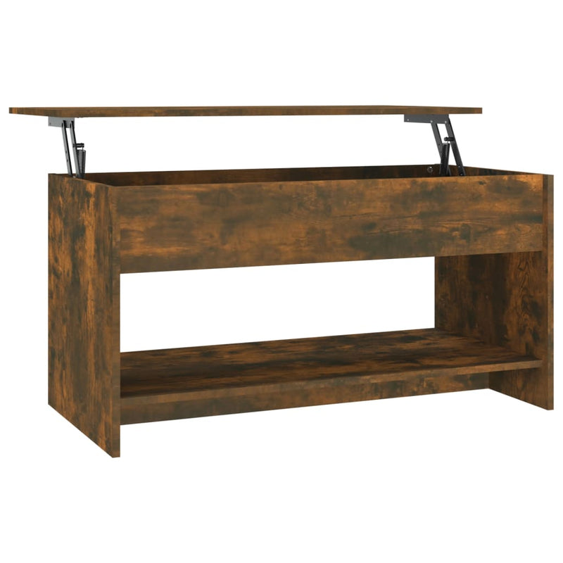 vidaXL füstös tölgy színű szerelt fa dohányzóasztal 102 x 50 x 52,5 cm