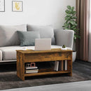vidaXL füstös tölgy színű szerelt fa dohányzóasztal 102 x 50 x 52,5 cm