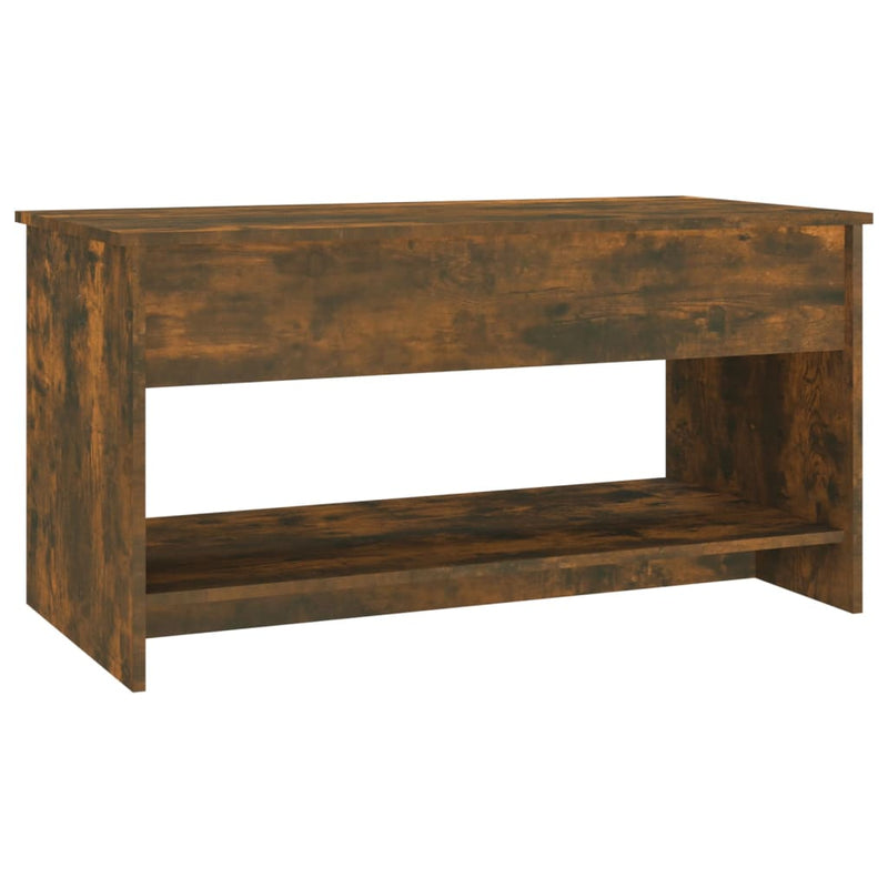 vidaXL füstös tölgy színű szerelt fa dohányzóasztal 102 x 50 x 52,5 cm