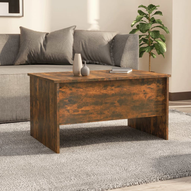 vidaXL füstös tölgy színű szerelt fa dohányzóasztal 80 x 50 x 42,5 cm