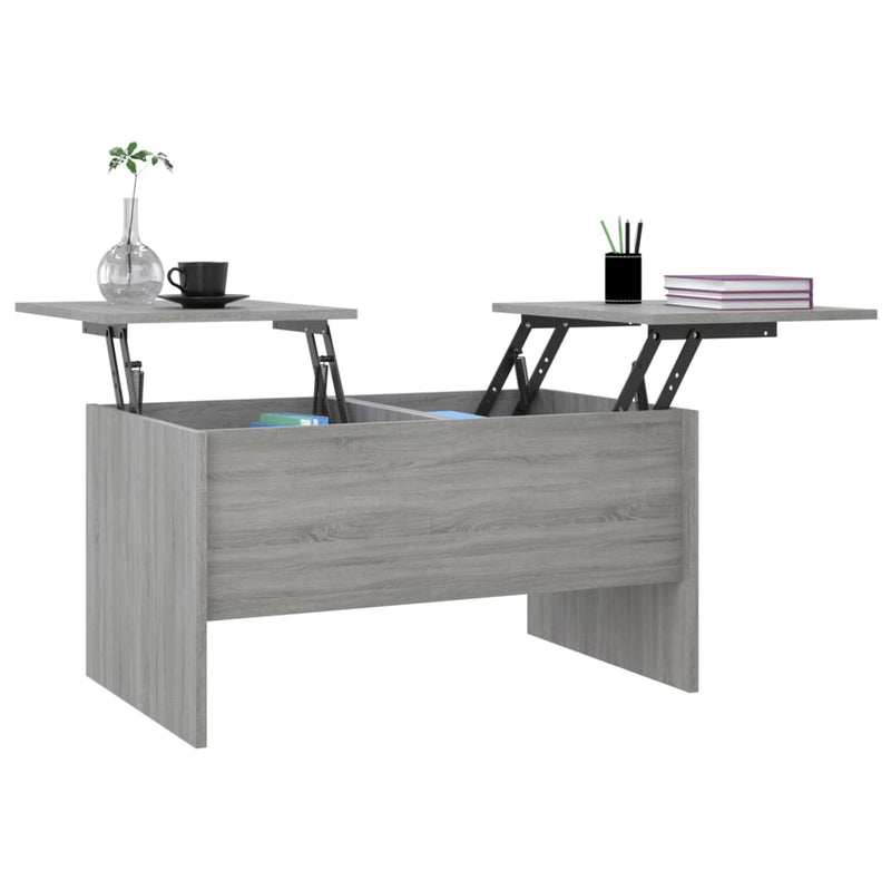vidaXL szürke sonoma színű szerelt fa dohányzóasztal 80 x 50 x 42,5 cm