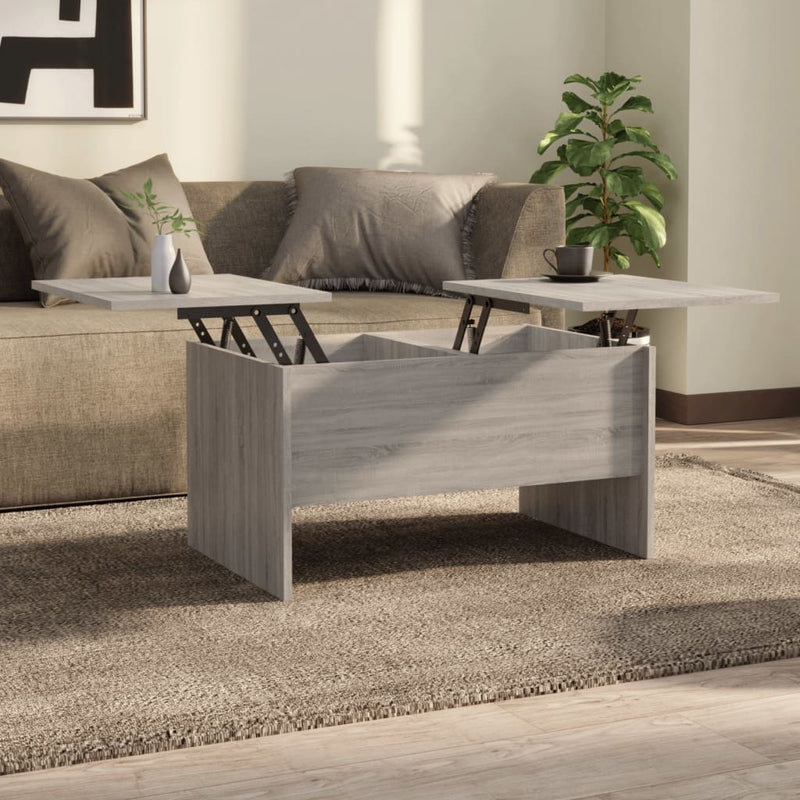 vidaXL szürke sonoma színű szerelt fa dohányzóasztal 80 x 50 x 42,5 cm