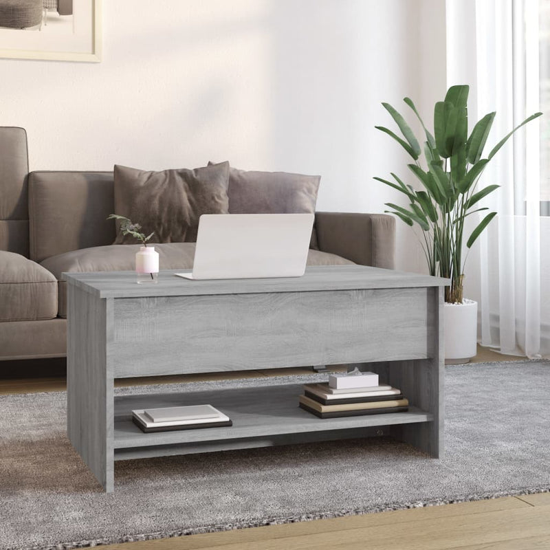 vidaXL szürke sonoma színű szerelt fa dohányzóasztal 80 x 50 x 40 cm