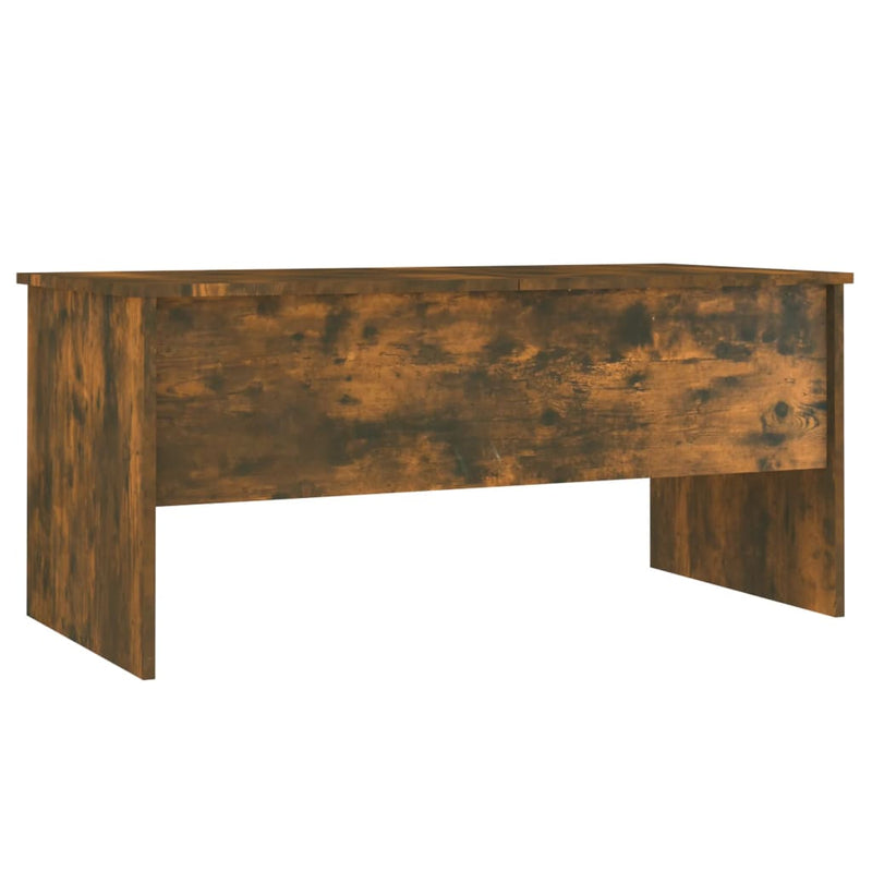 vidaXL füstös tölgy színű szerelt fa dohányzóasztal 102x50,5x46,5 cm