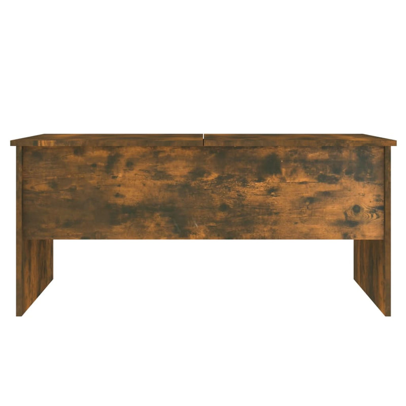 vidaXL füstös tölgy színű szerelt fa dohányzóasztal 102x50,5x46,5 cm