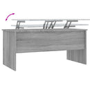 vidaXL szürke sonoma színű szerelt fa dohányzóasztal 102x50,5x46,5 cm