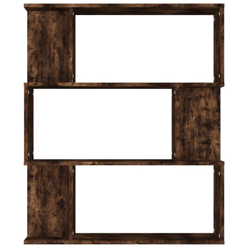 vidaXL füstös tölgy színű fa könyvszekrény/térelválasztó 80x24x96 cm