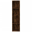 vidaXL füstös tölgy színű szerelt fa könyv-/TV-szekrény 36x30x143 cm