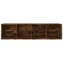 vidaXL füstös tölgy színű szerelt fa könyv-/TV-szekrény 36x30x143 cm