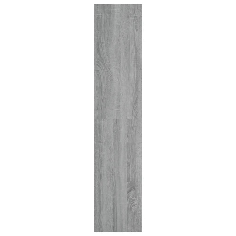 vidaXL szürke sonoma színű szerelt fa könyv-/TV-szekrény 36x30x143 cm