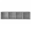 vidaXL szürke sonoma színű szerelt fa könyv-/TV-szekrény 36x30x143 cm