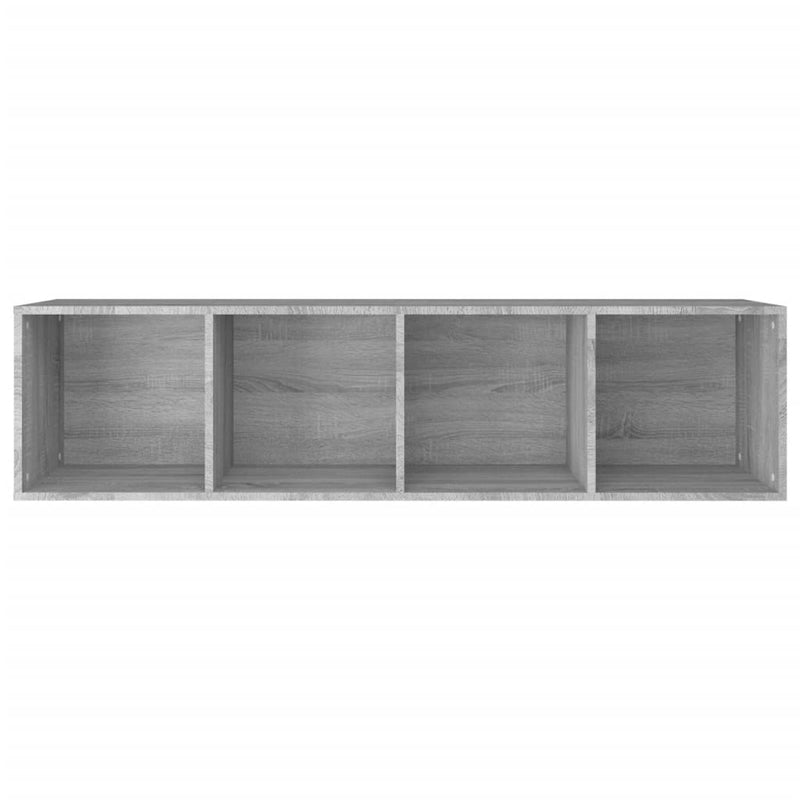 vidaXL szürke sonoma színű szerelt fa könyv-/TV-szekrény 36x30x143 cm