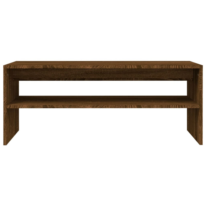 vidaXL barna tölgyszínű szerelt fa dohányzóasztal 100 x 40 x 40 cm