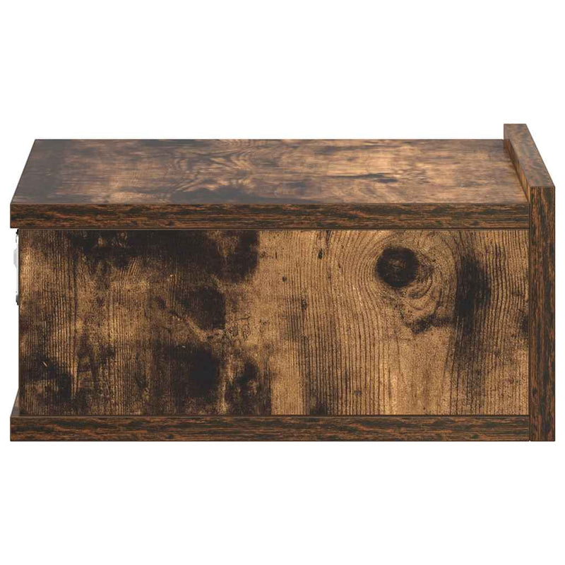 vidaXL füstös tölgy színű fali éjjeliszekrény 40 x 30 x 15 cm