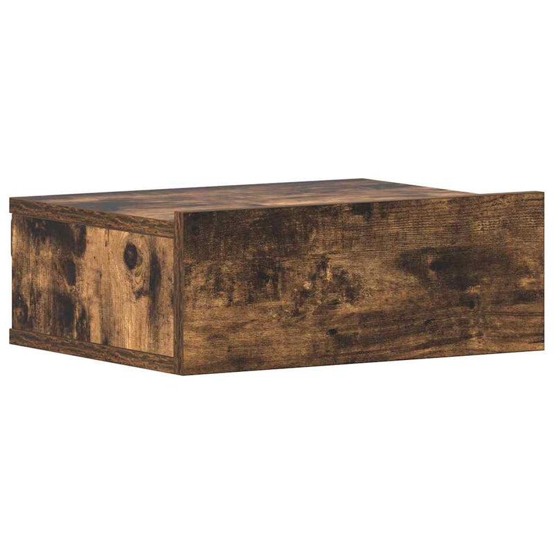 vidaXL 2 db füstös tölgy színű függő éjjeliszekrény 40 x 30 x 15 cm