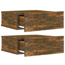 vidaXL 2 db füstös tölgy színű függő éjjeliszekrény 40 x 30 x 15 cm