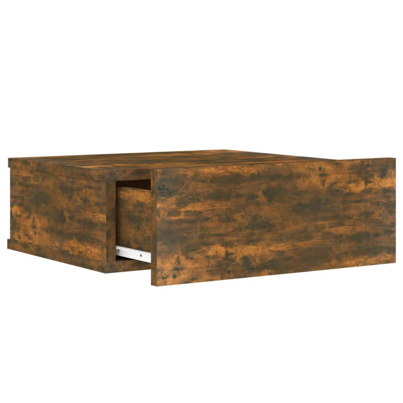 vidaXL 2 db füstös tölgy színű függő éjjeliszekrény 40 x 30 x 15 cm
