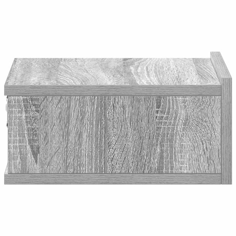 vidaXL szürke sonoma színű fa fali éjjeliszekrény 40 x 30 x 15 cm