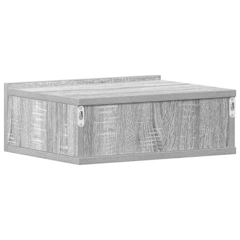vidaXL szürke sonoma színű fa fali éjjeliszekrény 40 x 30 x 15 cm