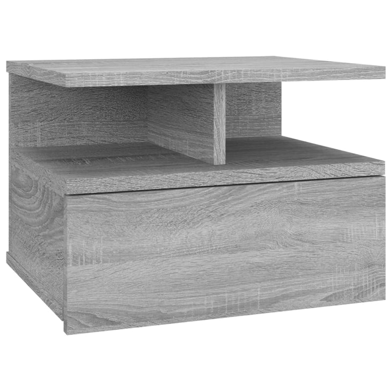 vidaXL szürke sonoma színű szerelt fa fali éjjeliszekrény 40x31x27 cm